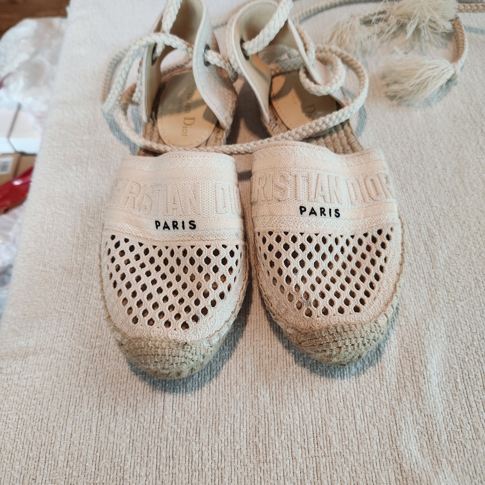 Dior Cream Espadrilles